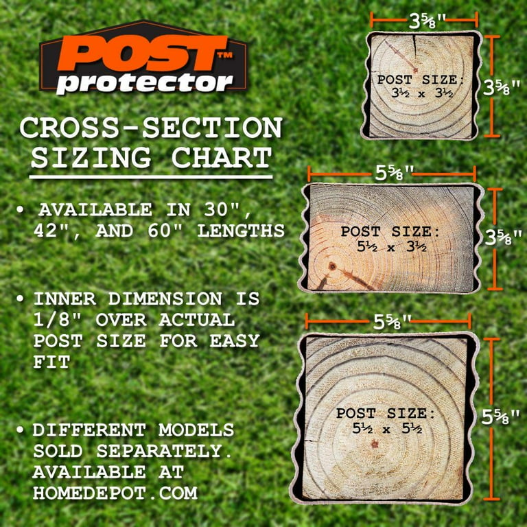 Post Protector 8 in. x 8 in. x 60 in. In-Ground Fence Post Decay Protection