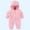 Pink, variant on Cute Baby Clothes, Baby Bear Outfit, Children's Solid Color Newborn Crawling Suit Thick and Warm Jumpsuit Long Sleeved Hooded Baby Hoodie, 9 Months
