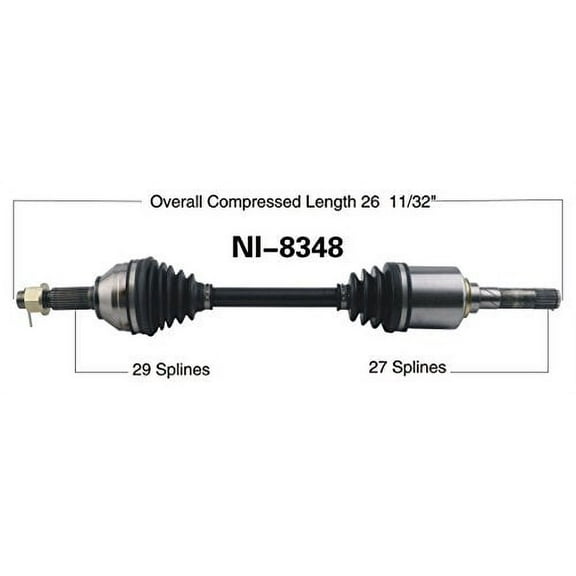 CV Axle Shaft Fits select: 2008-2013 NISSAN ROGUE, 2014-2015 NISSAN ROGUE SELECT