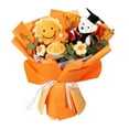 thumbnail image 1 of Ramo de flores de ganchillo, ramo de flores de graduación, flores artificiales de punto completas para el Festival de graduación del día de la madre Naranja, 1 of 5