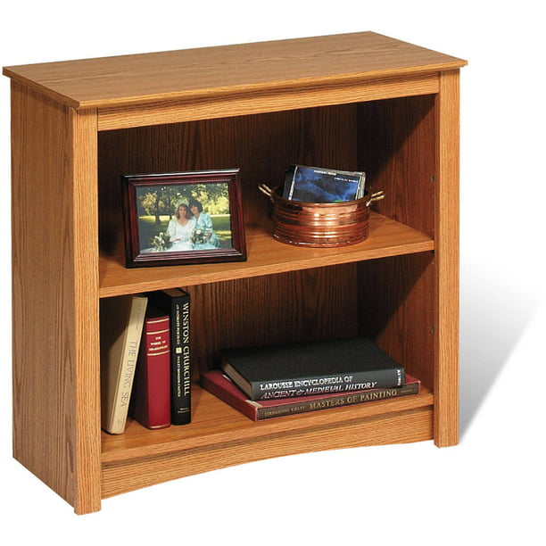 Shelf Bookcase Brown Wood Com, Two Shelf Bookcase