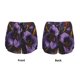 thumbnail image 3 of Balery Ornate Purple Floral Vase Pantalones cortos deportivos para mujer con forro y dos bolsillos, elásticos, para entrenamiento, gimnasio, yoga-X-Large, 3 of 7