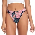 thumbnail image 1 of Fotbe Rose Flowers Tanga Sin Costuras para Mujer con Estampado – Panties Invisibles, Transpirables y Cómodos para Uso Diario-Medium, 1 of 6