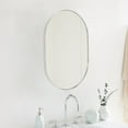 thumbnail image 4 of TEHOME Brushed Nickel Oval Bathroom Mirror, 24x36 Inches, Capsule Pill Shaped, 4 of 6
