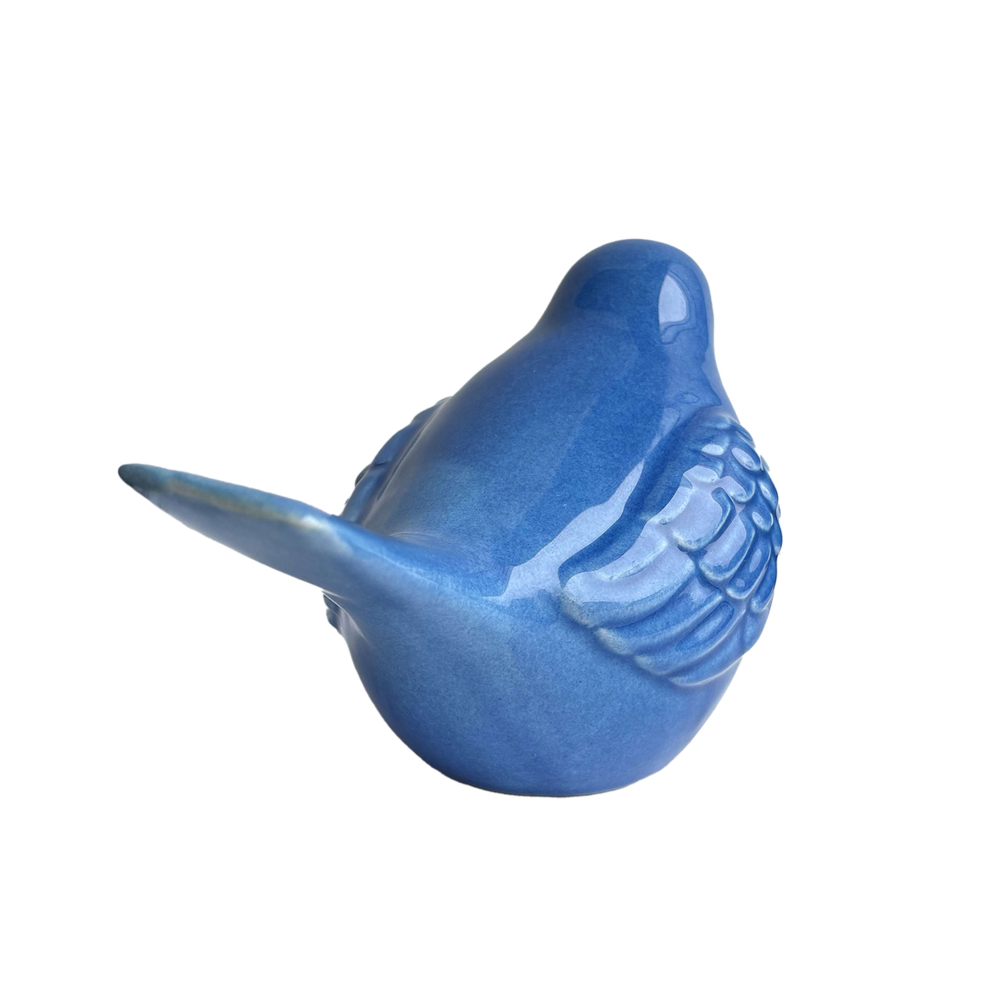 Mainstays Ceramic Bird Garden Decor Ornament Ceramic Statue Adorable Blue Paradise