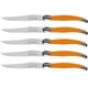 thumbnail image 1 of Cuchillo Alto Temple LaguioleOrange 5 pzas 23 cm Naranja Acero Inoxidable Cuchillo para carne., 1 of 4