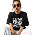 thumbnail image 2 of Women's Graphic T-Shirt Black 5XL Women's Tops Beautiful Day To Leave Me Alone Crew Neck Short Sleeve Shirts for Women, 2 of 3