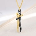 thumbnail image 4 of Ziurtnc Hip Hop Style Couple Pendant Necklace Women Men Punk Lovers Hug Necklace Promise Wedding Party Jewelry Gift, 4 of 8
