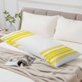 thumbnail image 6 of Yellow Striped Body Pillow Cover 20 x 54 Inch Decorative Pillow Cover Farmhouse Simple Line Vertical Stripes Lumbar Pillowcase Seasonal Rectangle Cushion Case for Couch Sofa Bed Living Room, 6 of 9