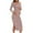 Pink, variant on Diufon Women's Maternity Long Dress Long Sleeve V Neck Knitted Dress Pregnant Fall Winter Basic Slit Dress