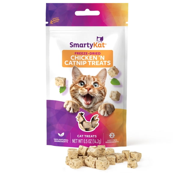 Smartykat Freeze-Dried Chicken Cubes with Catnip Trial Size 0.5 oz Cat Treats