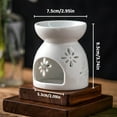 thumbnail image 3 of White Ceramic Candle Holder Essential Oil Burner for Home, 3 of 7