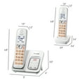 thumbnail image 2 of Panasonic KX-TGD63X Corded Cordless Phone with Call Blocking and Digital Answering System (3 Handset; White/Silver), KX-TGD633W, 2 of 5