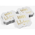 thumbnail image 4 of Inkdotpot Hang Tags Happy Holiday Favor Bracket Shape Gift Tags Real Gold Foil Bonbonniere Tag Pack Of 100, 4 of 7
