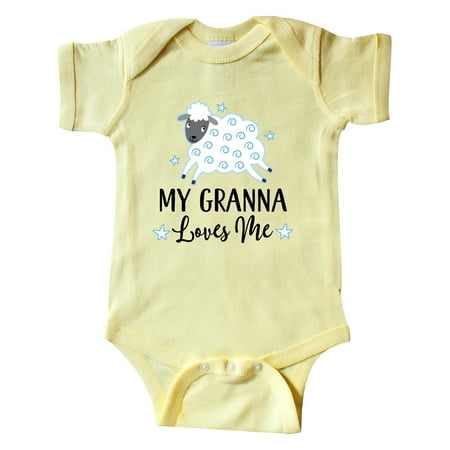 

Inktastic My Granna Loves Me Lamb Gift Baby Boy or Baby Girl Bodysuit