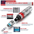 thumbnail image 4 of Arwealxs 13 Piece 1/2" Drive Manual Impact Driver, Reversible Hand Impact Screwdriver Set with Slotted, Hex, Phillips Bit Kit, for Tighten, 4 of 6