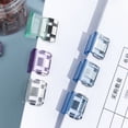thumbnail image 4 of Pinces à Pousser en Métal Transparent avec Étui de Rangement Pince Polyvalente pour Reliure pour Ourlet de Pantalon Livre Documents Pince Réutilisable Colorée pour Papier pour Bureau École Organisation à la Maison, 4 of 8