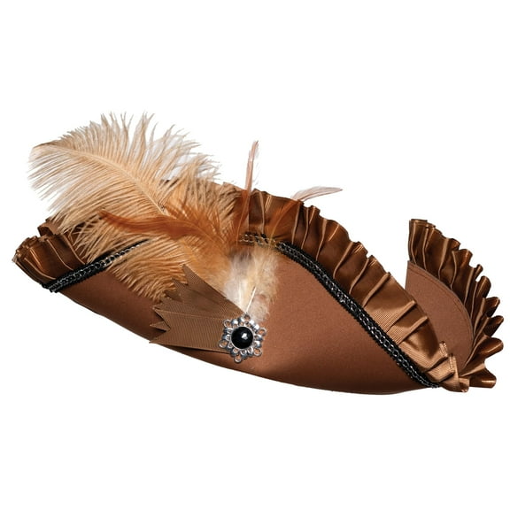 UNDERWRAPS Pirate Tri-Corner Hat - Halloween Costume Accessories, Pirate Hat for Birthday Parties, Cosplay Accessory for Men, Captains Hat (One Size)