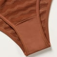 thumbnail image 4 of HUPOM Underwear Women Ladies Underwear Low waist Elastic Waist Solid Thong Coffee M, 4 of 4
