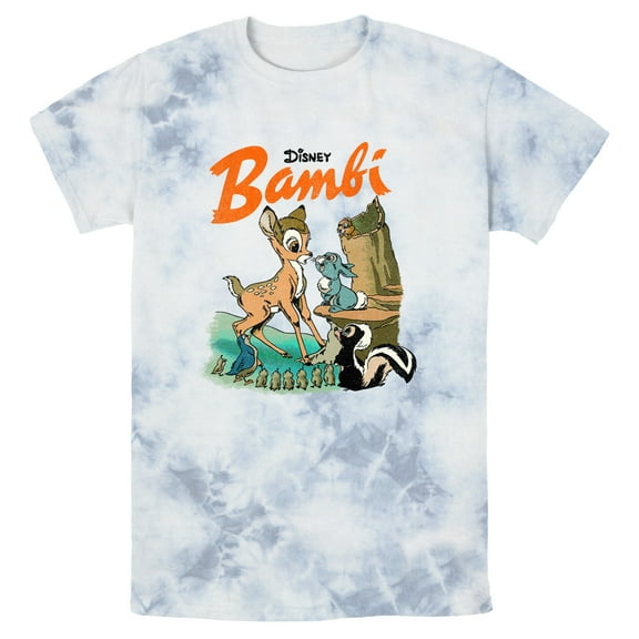 Men's Bambi Retro Poster Graphic Tee White/Blue X Large