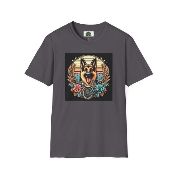 German Shepherd flowers and leaves shirt
