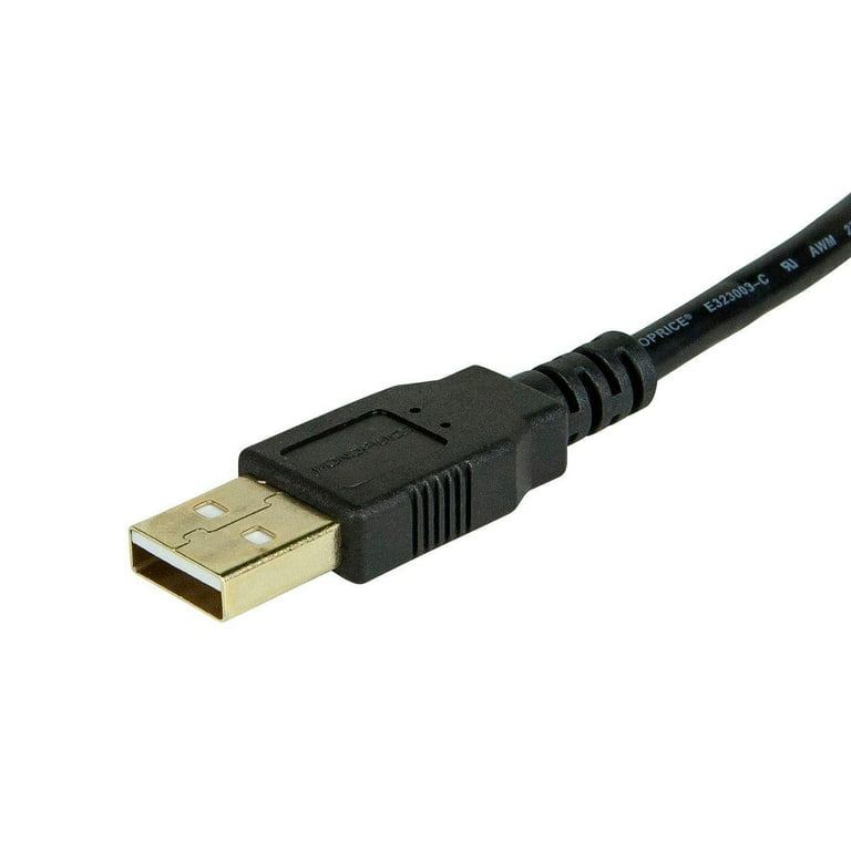 Monoprice USB USB-A to Micro USB-B 2.0 Cable - 5-Pin 28/24AWG Gold