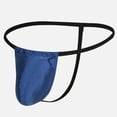 thumbnail image 2 of COSFO Thongs for Men Sexy Bulge Pouch Solid T-Back Breathable Classic Fit Low Rise Men Underwear, 2 of 5