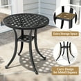 thumbnail image 6 of Crestlive Outdoor Metal Balcony Furniture Triangular Dining End Table with Adjustable Feet, Black Finish, 6 of 9