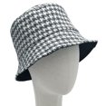 thumbnail image 3 of Empire Cove Womens Houndstooth Print Bucket Hat Fishermans-Grey, 3 of 3