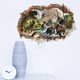 thumbnail image 3 of Adhesivo de pared Dinosaurios en el río NQ Vinilo extraíble 3D Decoración de pared exterior, 3 of 5