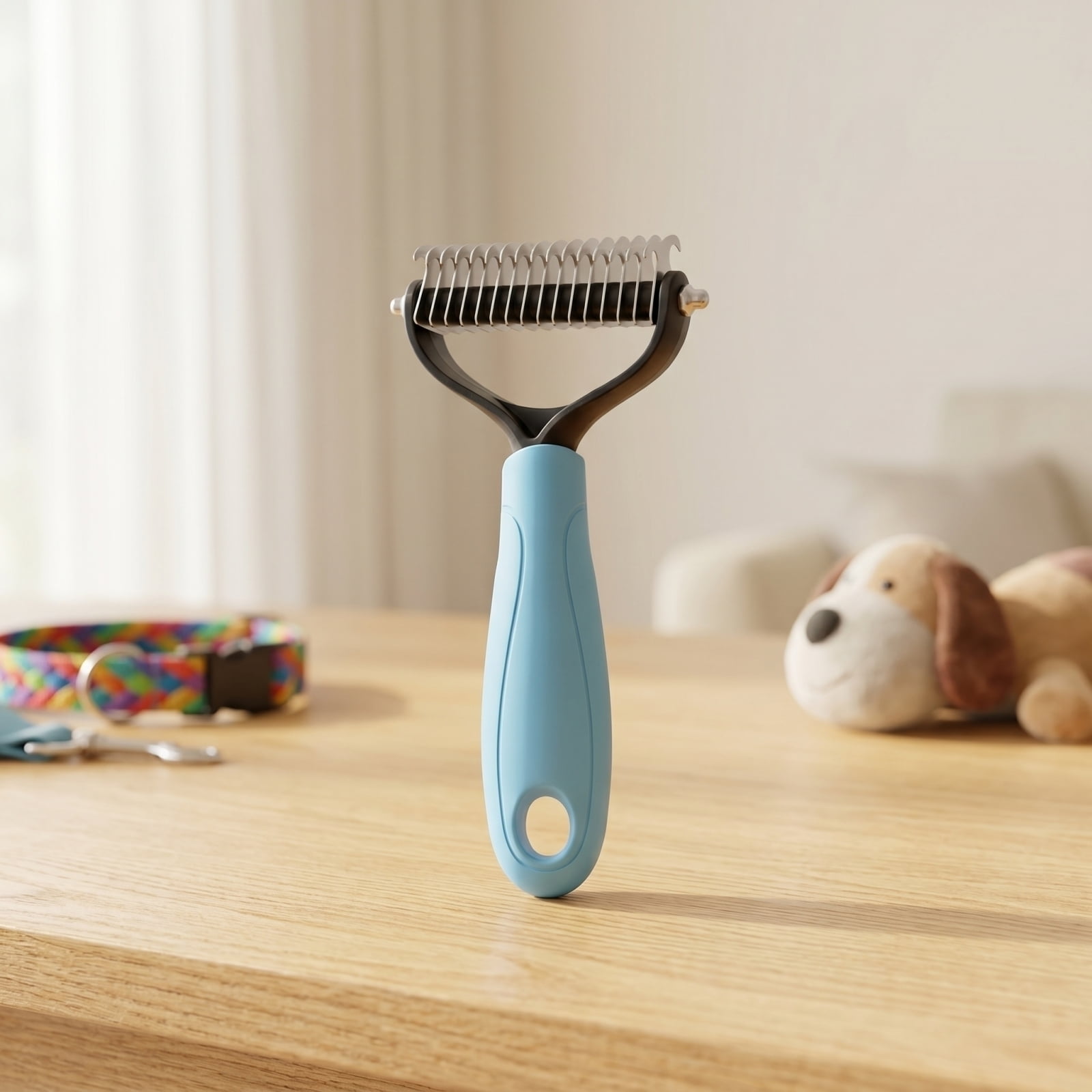 Professional Pet Grooming Comb for Dogs Effortless Detangling Knot Removal Deshedding and Fur Smoothing Tool for Large Breed Dogs with Thick Coats