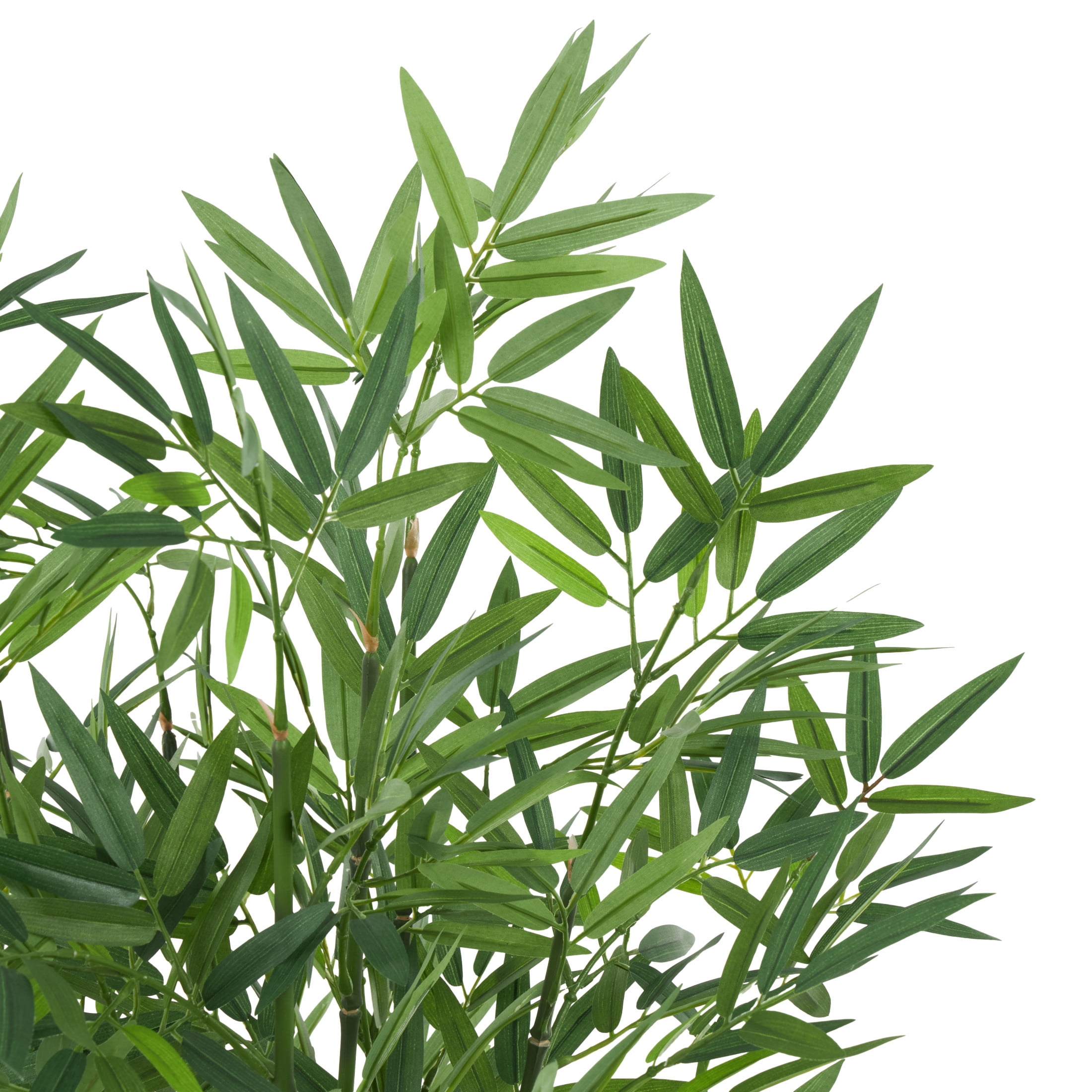 DecMode 40" Artificial Bamboo Tree in Realistic Leaves and Brown Seagrass Pot