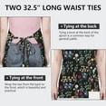 thumbnail image 6 of Pioneer Flower Floral Print Pattern Apron-Garden Aprons for Women with Pockets-Cotton Linen Waterproof Kitchen Cooking Gardening Aprons Adjustable for Kitchen,Cooking,BBQ and Salon 33x27 Inch, 6 of 7