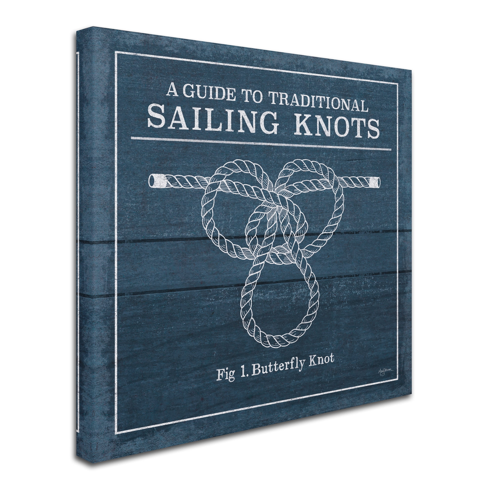Trademark Fine Art 'Vintage Sailing Knots II' Canvas Art by Mary Urban