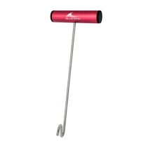 BLUEWING 12in Push And Pull Fishing Dehooker Stainless Steel Fish Hook Remover Tool Saltwater Dehooker Big Game Heavy Duty Dehooker Twist Resistance Design, Red