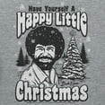 thumbnail image 3 of Teelocity Bob Ross Happy Little Christmas Athletic Heather Short Sleeve Graphic Tee, 3 of 4