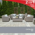 thumbnail image 2 of TK Classics FLORENCE-06d-GREY 110 ft. Florence 6 Piece Outdoor Wicker Patio Furniture Set, Grey, 2 of 6