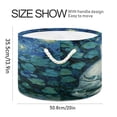 thumbnail image 2 of Round Toy Storage Basket Foldable Storage Basket for Home Decor Laundry Basket20" x 14" Blue Eyes Cat, 2 of 6
