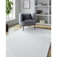 thumbnail image 3 of Hauteloom Anahid Wool Hallway, Kitchen Runner Rug - Contemporary - Light Silver, White - 3' x 10', 3 of 6