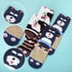 thumbnail image 3 of 5 pares de calcetines divertidos con diseño de animales para mujer, con diseño de gato y perro, talla única., 3 of 5