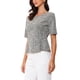 thumbnail image 4 of Blusa de trabajo de manga corta y cuello redondo para mujer, color caqui, talla M, 4 of 6