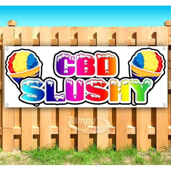 CBD Slushy 13 oz Vinyl Banner With Metal Grommets