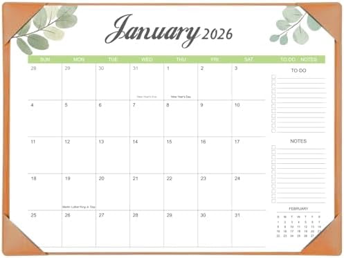 Desk Calendar 2026-2027 with Desk Mat – 22" x 17" Large Desk Pad Calendar Runs from January 2026 to June 2027, Office Supplies Desktop Monthly Calendar for Home & Office
