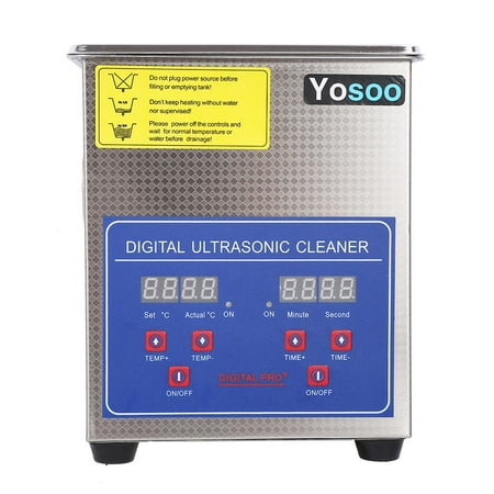 Digital Ultrasonic Cleaner, Digital Ultrasonic Cleaner With Heater Stainless Steel Industry Heated Cleaning Tank Machine for Jewellery Dental & Tattoo Equipment