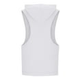 thumbnail image 5 of YLSDY Mens Workout Hooded Tank Tops Gym Running Cut off Muscle Tank Tops Bodybuilding Training Sleeveless Hoodies Shirts White M, 5 of 6