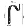 thumbnail image 5 of Paquete de 10 perchas multifuncionales de hierro para ropa, gancho para toallas de hierro negro con 20 tornillos, gancho de pared negro en forma de J de 10 g de peso para baño, cocina y oficina, paqu, 5 of 5
