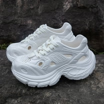 LIJCC Women Mesh Shoes EVA Shoes Platform Chunky Trendy Breathable Casual Sports Tennis Sneakers Kawaii Y2K Summer Back to School Rave Travel Streetwear