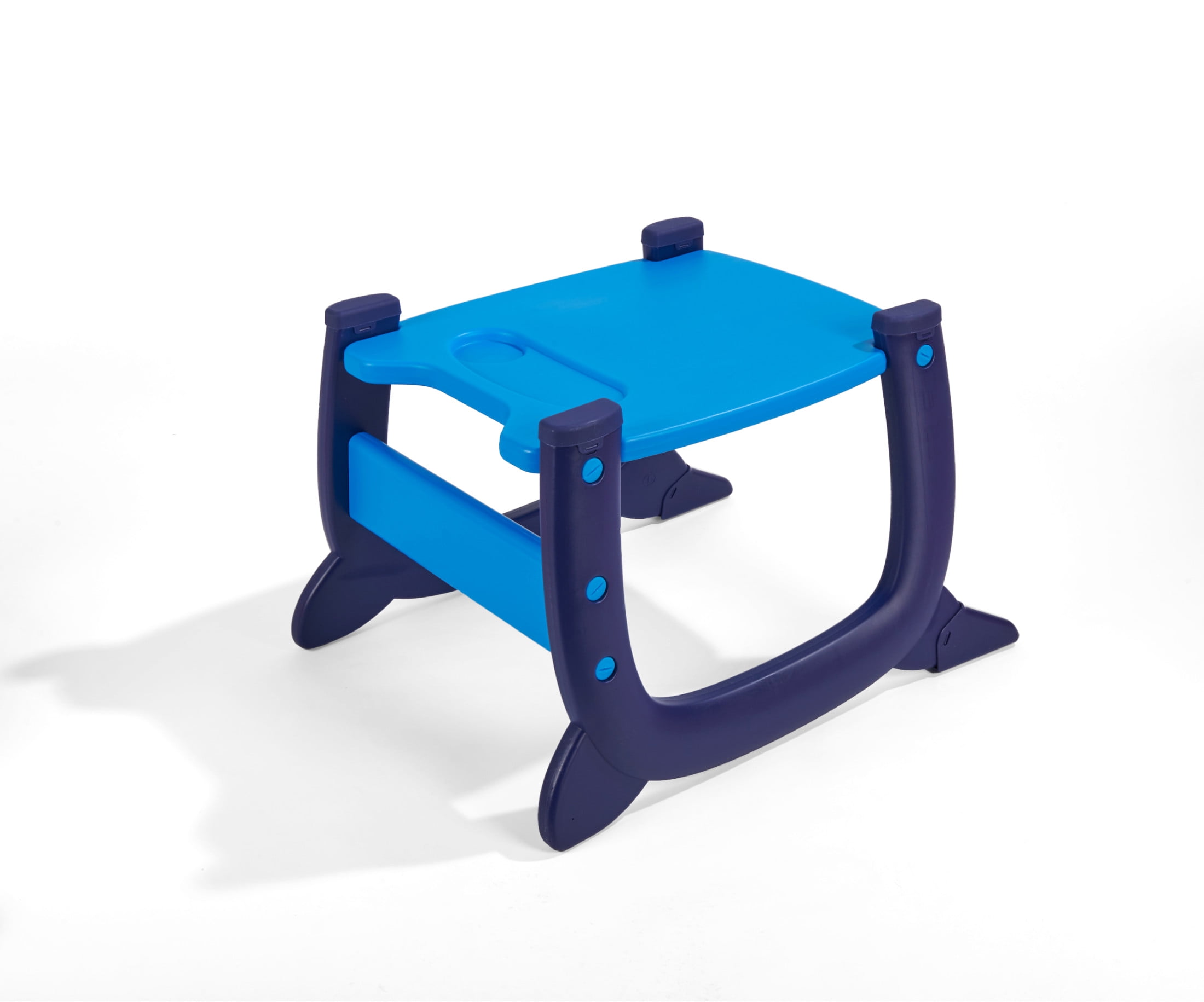 Badger Basket Envee II Baby High Chair with Play Table Conversion - Blue/Orange