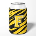 thumbnail image 2 of Letter F Initial Tiger Stripe - Black Gold  Can or Bottle Hugger, 2 of 5