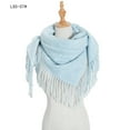 thumbnail image 2 of LIJCC Ladies Plaid Square Scarf Square Tassel Scarf Shawl Scarf Women Winter Scarf Casual Fashion Colorful Tassel Shawl Scarf, 2 of 5